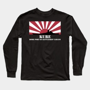 KURE: Home Port of Battleship Yamato (White) Long Sleeve T-Shirt